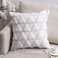 PV Plush Pillow Cases Double-Sided Soft Throw Pillow Cover Solid Square Decorative Pillow Cushion Cover